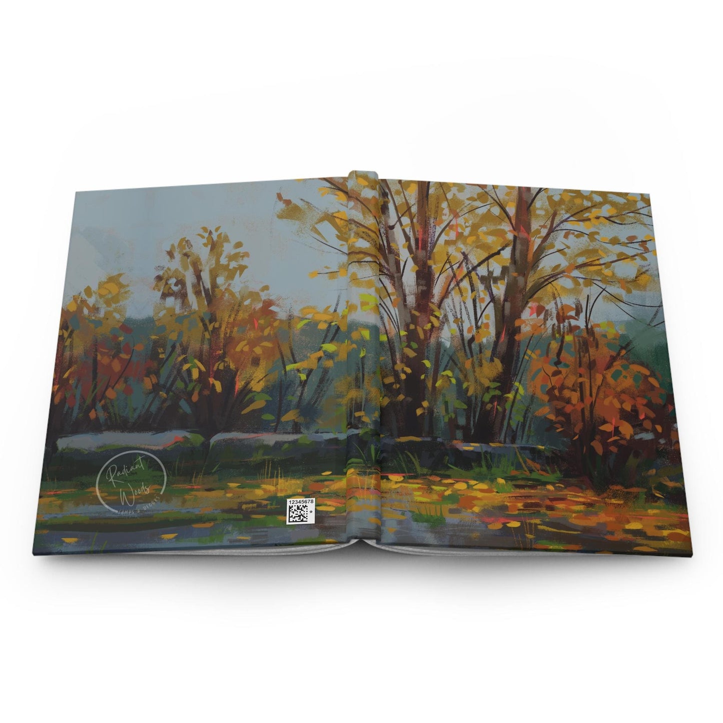 Autumn Landscape Painting Hardcover Journal Matte