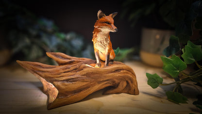 Handcrafted Fox USB Lamp | Woodland Animal Lamp | USB-Powered Lighting | Nature-Inspired Decor | 3D Printed Art | Fox Decor | Unique Gift