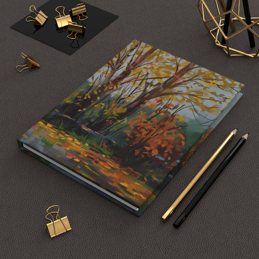 Autumn Landscape Painting Hardcover Journal Matte